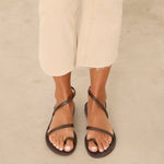 MIM Sandalia plana SIRENA CHOCOLATE SNAKE