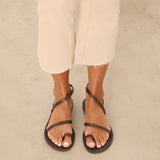 MIM Sandalia plana SIRENA CHOCOLATE SNAKE