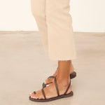 MIM Sandalia plana SIRENA CHOCOLATE SNAKE