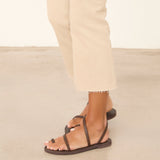 MIM Sandalia plana SIRENA CHOCOLATE SNAKE