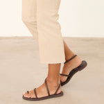 MIM Sandalia plana SIRENA CHOCOLATE SNAKE