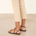 MIM Sandalia plana SIRENA CHOCOLATE SNAKE