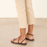 MIM Sandalia plana SIRENA CHOCOLATE SNAKE