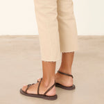 MIM Sandalia plana SIRENA CHOCOLATE SNAKE