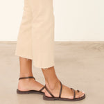 MIM Sandalia plana SIRENA CHOCOLATE SNAKE