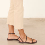 MIM Sandalia plana SIRENA CHOCOLATE SNAKE