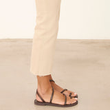 MIM Sandalia plana SIRENA CHOCOLATE SNAKE