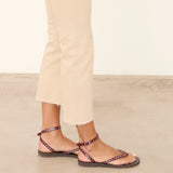 MIM Sandalia plana TEN BURDEOS