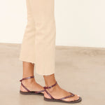 MIM Sandalia plana TEN BURDEOS