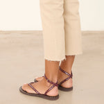 MIM Sandalia plana TEN BURDEOS