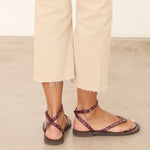 MIM Sandalia plana TEN BURDEOS