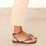 MIM Sandalia plana TEN BURDEOS