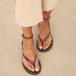 MIM Sandalia plana TEN BURDEOS