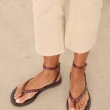 MIM Sandalia plana TEN BURDEOS