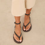 MIM Sandalia plana TEN NEGRO