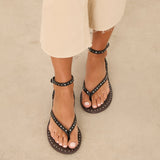 MIM Sandalia plana TEN NEGRO