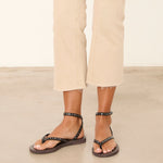 MIM Sandalia plana TEN NEGRO