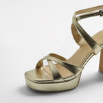 Mim shoes Sandalia de tacón GERY DORADO