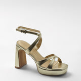Mim shoes Sandalia de tacón GERY DORADO