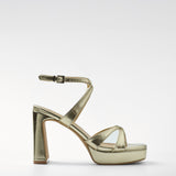 Mim shoes Sandalia de tacón GERY DORADO