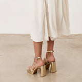 Mim shoes Sandalia de tacón GERY DORADO