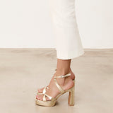 Mim shoes Sandalia de tacón GERY DORADO