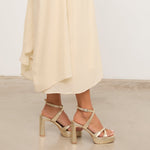 Mim shoes Sandalia de tacón GERY DORADO