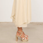 Mim shoes Sandalia de tacón GERY DORADO