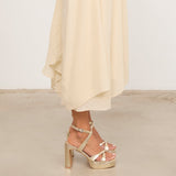 Mim shoes Sandalia de tacón GERY DORADO