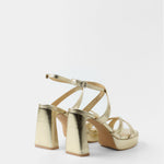 Mim shoes Sandalia de tacón GERY DORADO