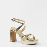 Mim shoes Sandalia de tacón GERY DORADO