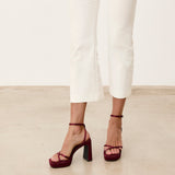 Mim shoes Sandalia de tacón GRETA BURDEOS SATIN