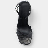 Mim shoes Sandalia de tacón GRETA NEGRO SNAKE