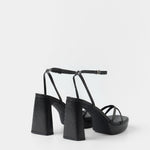 Mim shoes Sandalia de tacón GRETA NEGRO SNAKE