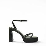 Mim shoes Sandalia de tacón GRETA OLIVA SATIN