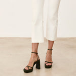 Mim shoes Sandalia de tacón GRETA OLIVA SATIN