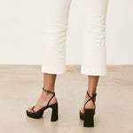 Mim shoes Sandalia de tacón GRETA OLIVA SATIN