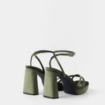 Mim shoes Sandalia de tacón GRETA VERDE VELVET