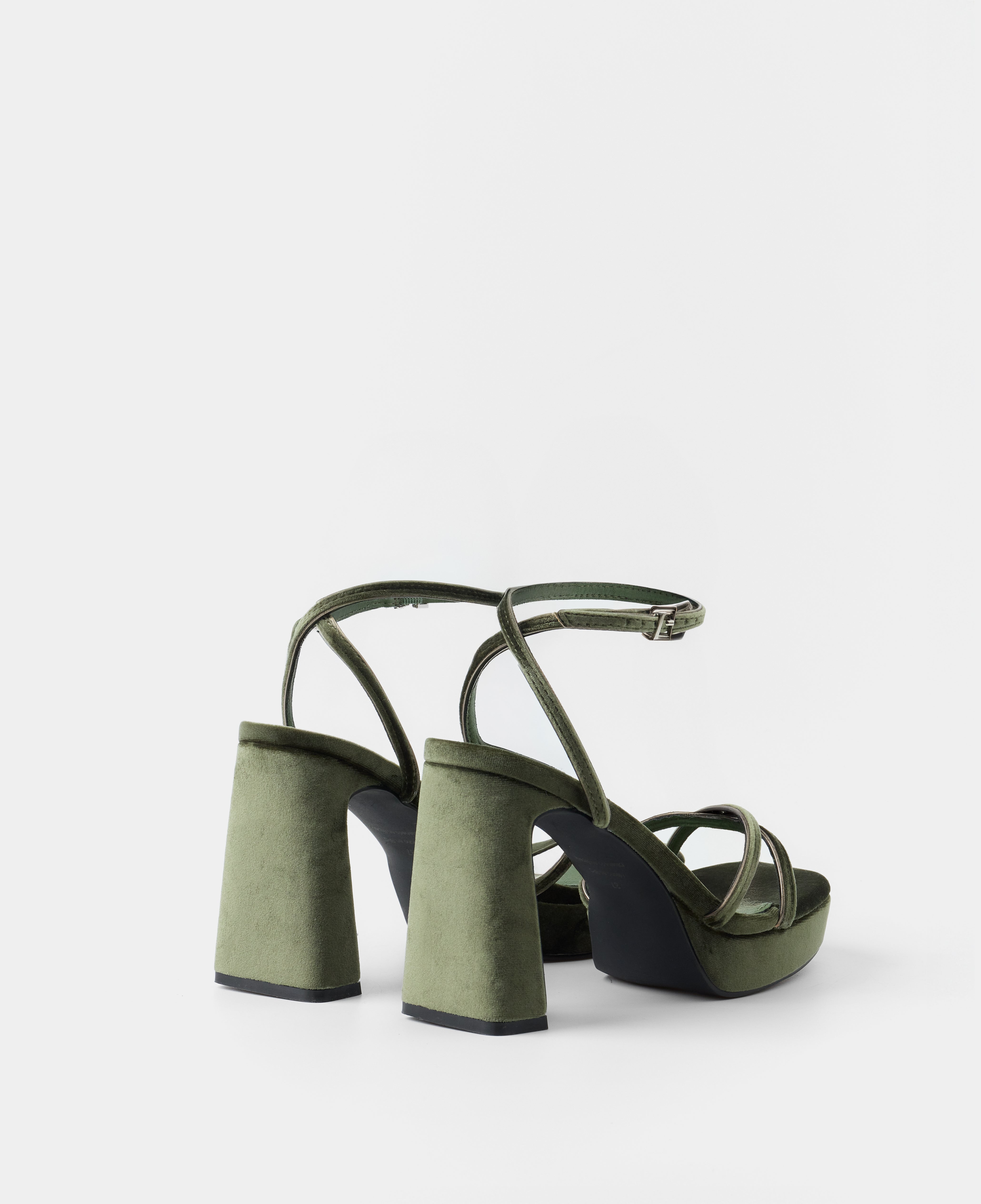 Mim shoes Sandalia de tacón GRETA VERDE VELVET