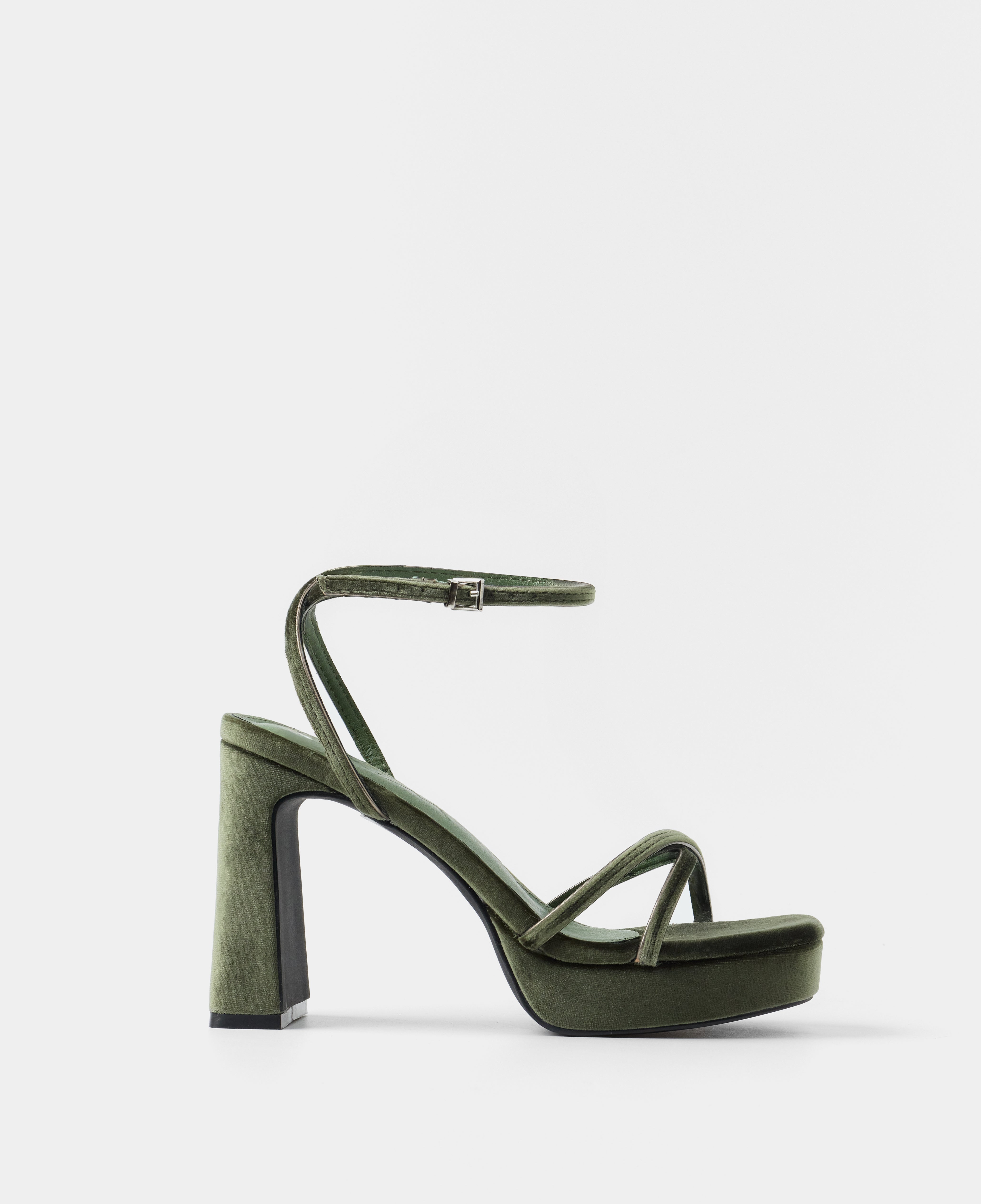 Mim shoes Sandalia de tacón GRETA VERDE VELVET