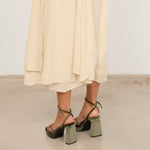 Mim shoes Sandalia de tacón GRETA VERDE VELVET