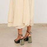 Mim shoes Sandalia de tacón GRETA VERDE VELVET