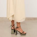 Mim shoes Sandalia de tacón GRETA VERDE VELVET