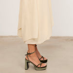 Mim shoes Sandalia de tacón GRETA VERDE VELVET