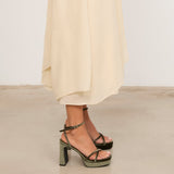 Mim shoes Sandalia de tacón GRETA VERDE VELVET