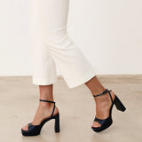 Mim shoes Sandalia de tacón IMA AZUL MARINO SATIN