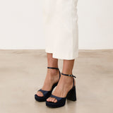 Mim shoes Sandalia de tacón IMA AZUL MARINO SATIN