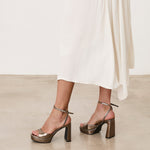 Mim shoes Sandalia de tacón IMA METALIZADO