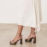 Mim shoes Sandalia de tacón IMA METALIZADO