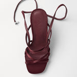 Mim shoes Sandalia de tacón NORI BURDEOS SATIN